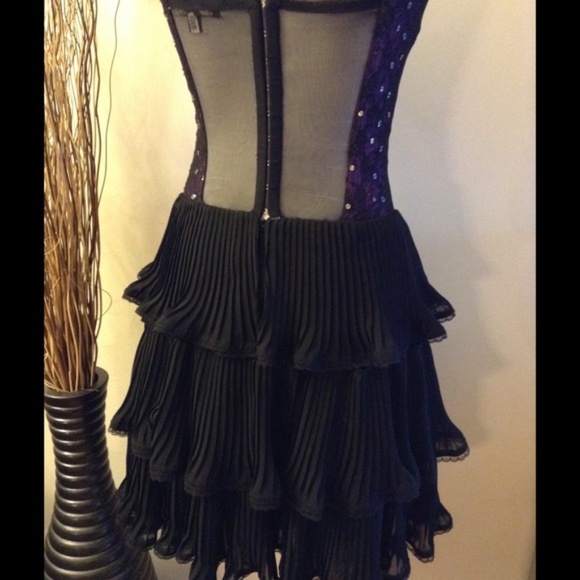 Black Lace Corset Tiered Dress - Picture 5 of 6